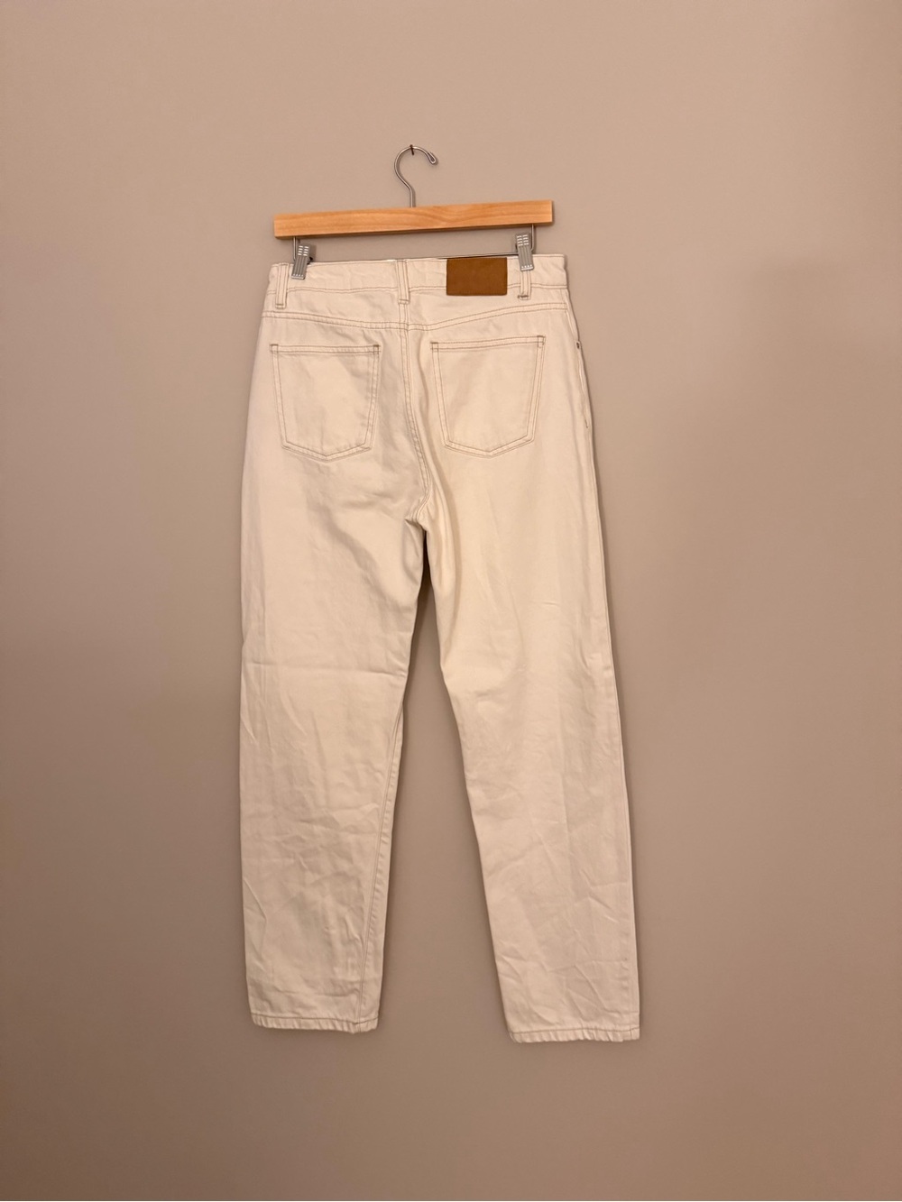 Cotton On Women's Cream Straight-Leg Jeans